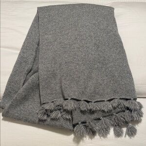 Calypso St. Barth Metallic Gray Cashmere Scarf/Wrap